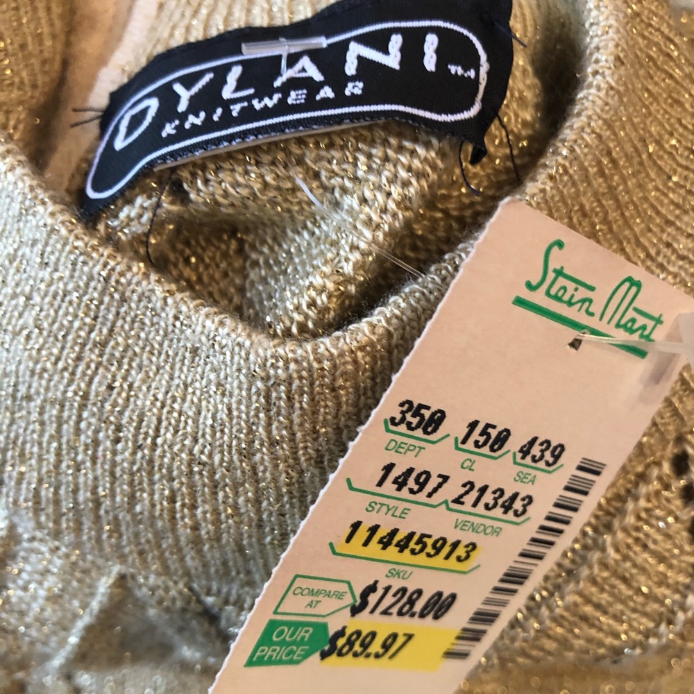 Dylani Women’s Gold Mock Neck Sweater - Picture 7 of 8